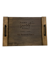 Load image into Gallery viewer, Custom Wooden Tray with handles