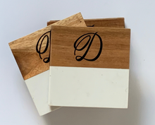 Load image into Gallery viewer, Marble Acacia Coasters